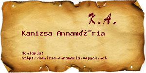 Kanizsa Annamária névjegykártya